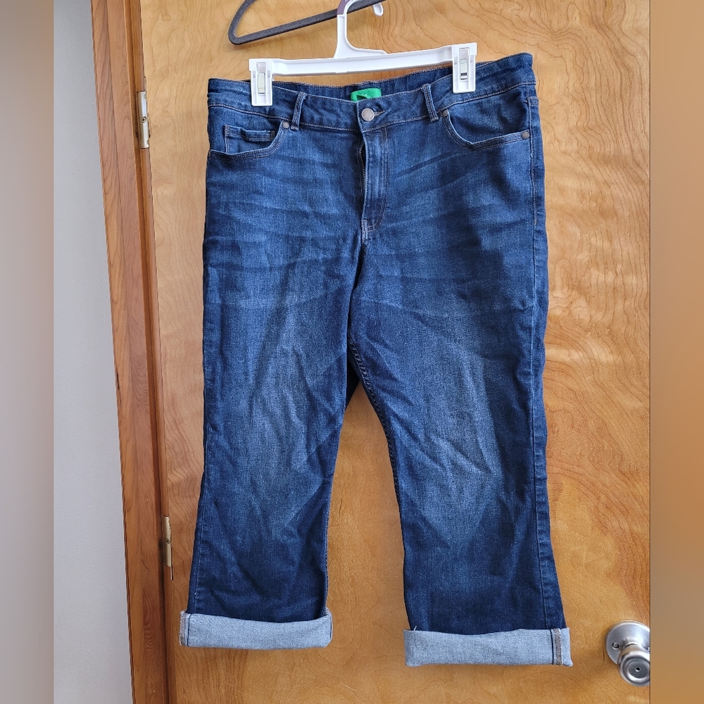 Size 14, stretch Capri denim. In great, used shape.